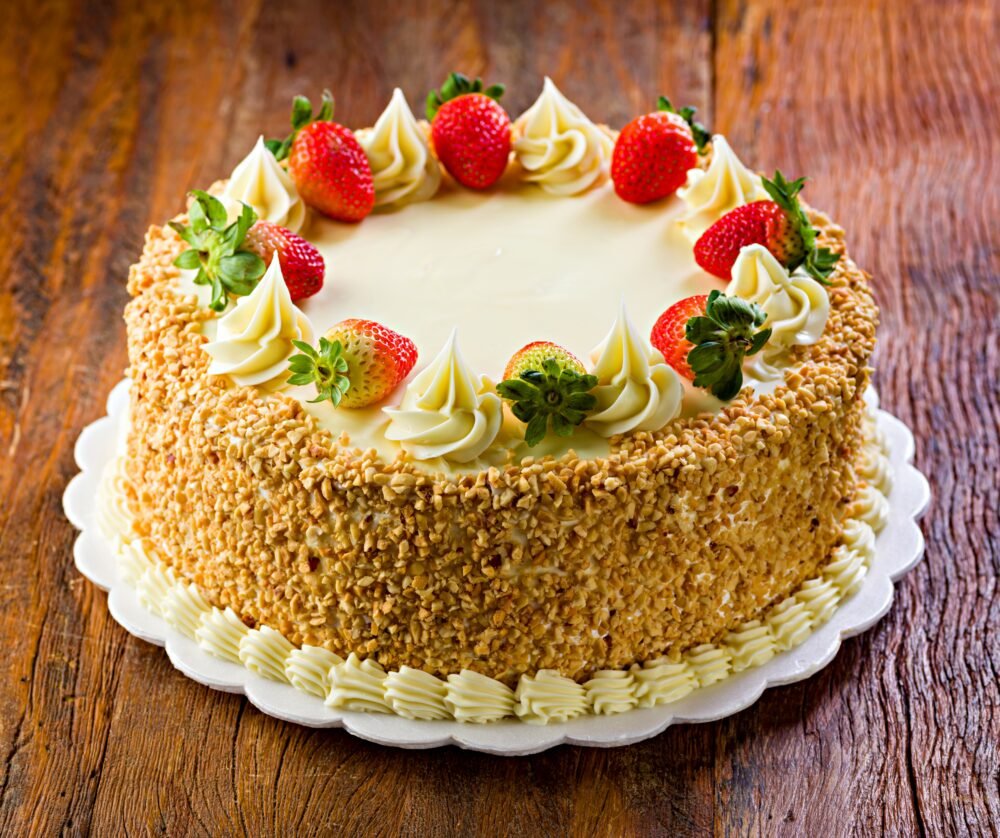 Torta Morango Crocante