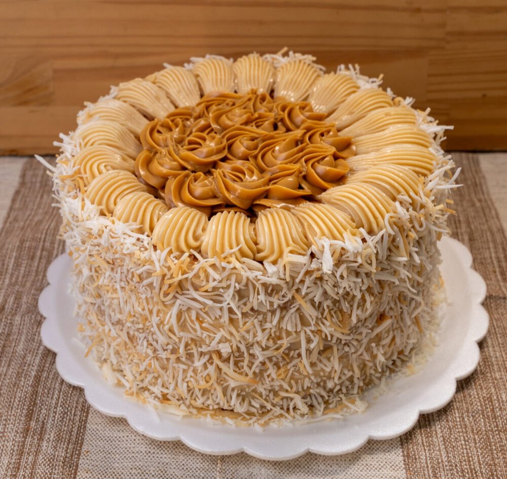Torta de Tapioca com Doce de Leite